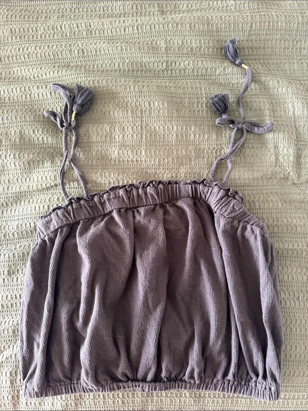 Lucky Brand black cotton elastic loose tank top